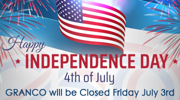 GRANCO will be Closed July 3rd